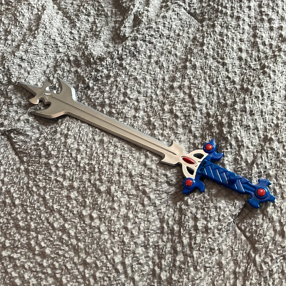 Vintage 16 inch Voltron Force Sword Blue and Silver with Red Gems - Picture 2 of 2